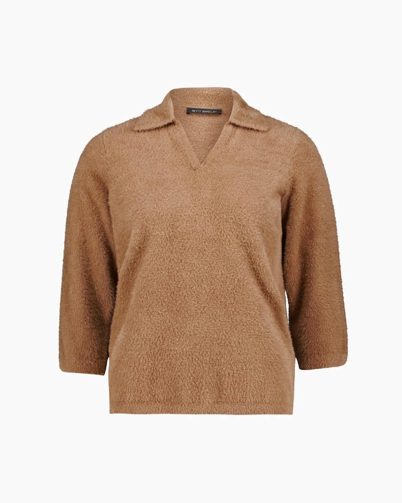 Betty Barclay Knit Jumper in Beige knit texture detail