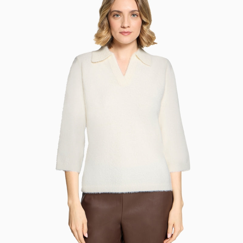 Betty Barclay Knit Jumper in Cream front view