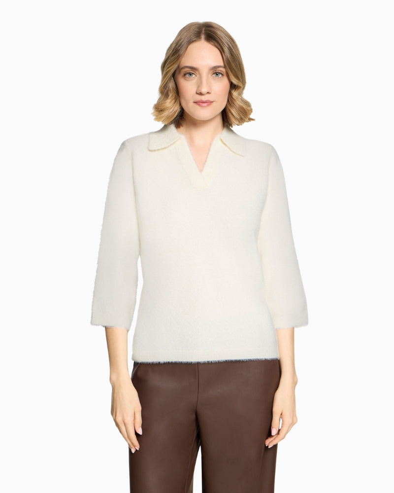 Betty Barclay Knit Jumper in Cream front view