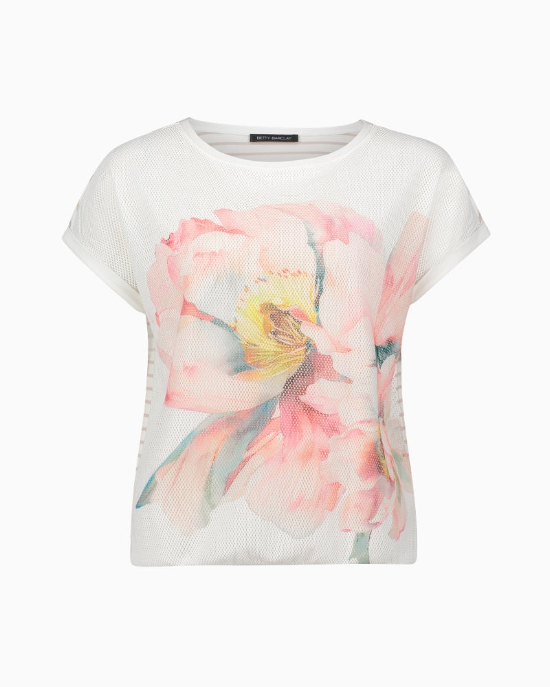 Betty Barclay placement jersey top flat lay front view – Áines Boutique