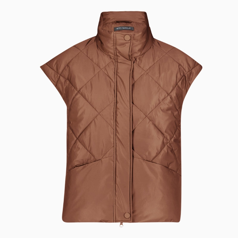 Betty Barclay Quilted Jacket in Tan front view
