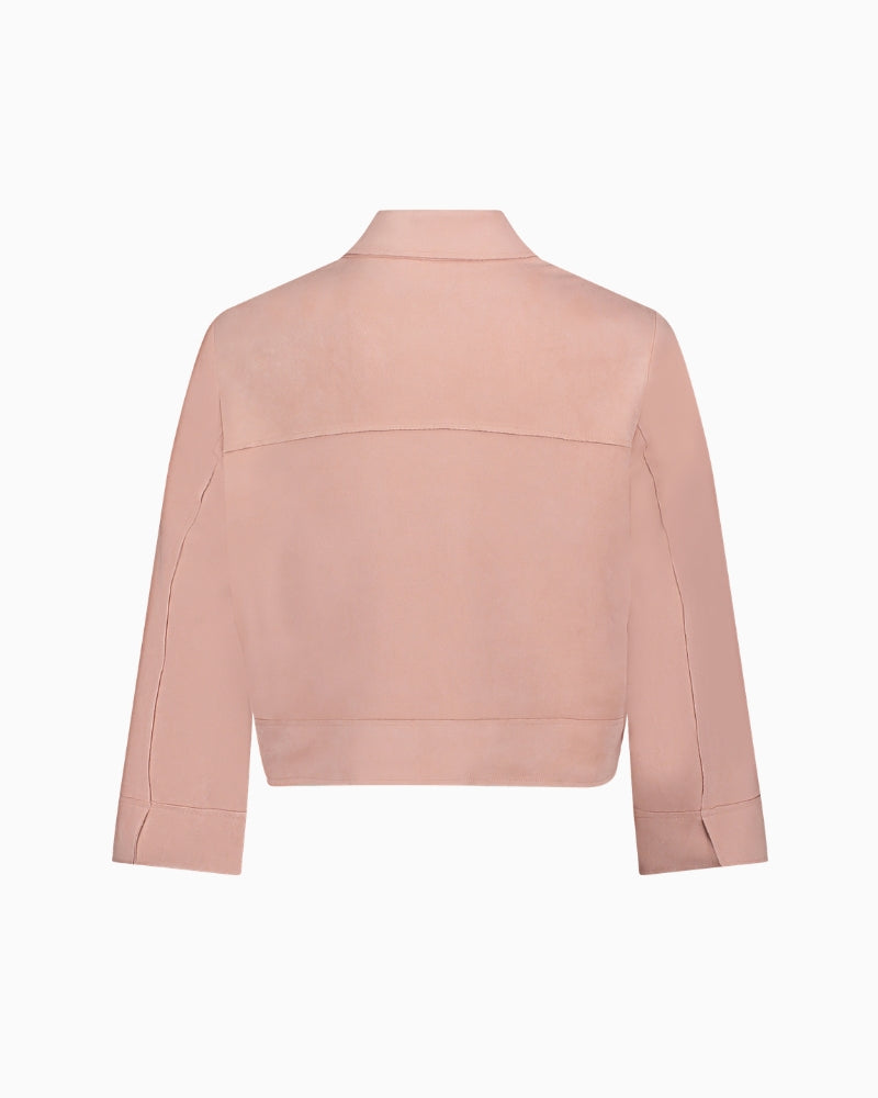 Betty Barclay suede effect blazer flat lay back view – Áines Boutique