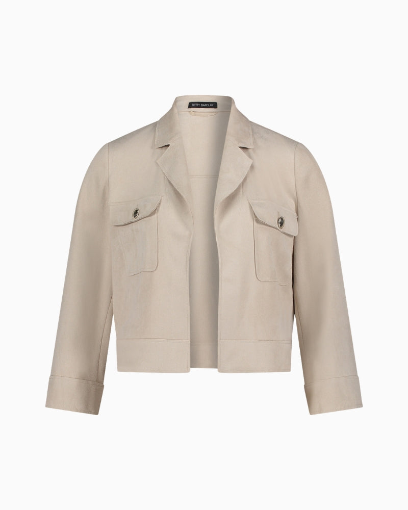 Betty Barclay suede effect jacket front view – Áines Boutique