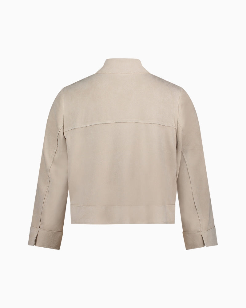 Betty Barclay suede effect jacket back view – Áines Boutique