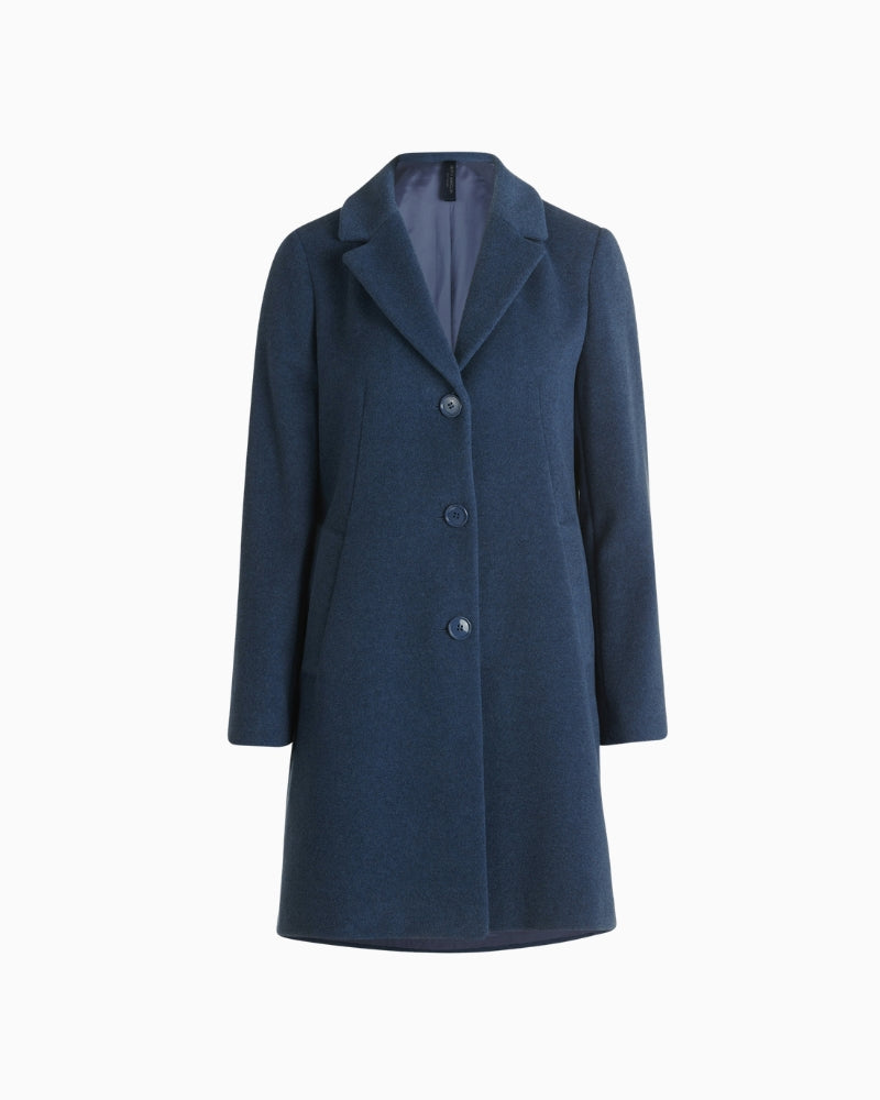 Betty Barclay Wool Coat in Blue front view