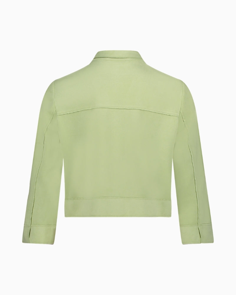 Betty Barclay foam green blazer jacket back view