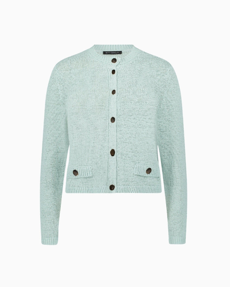 Betty Barclay knitted jacket mint front view