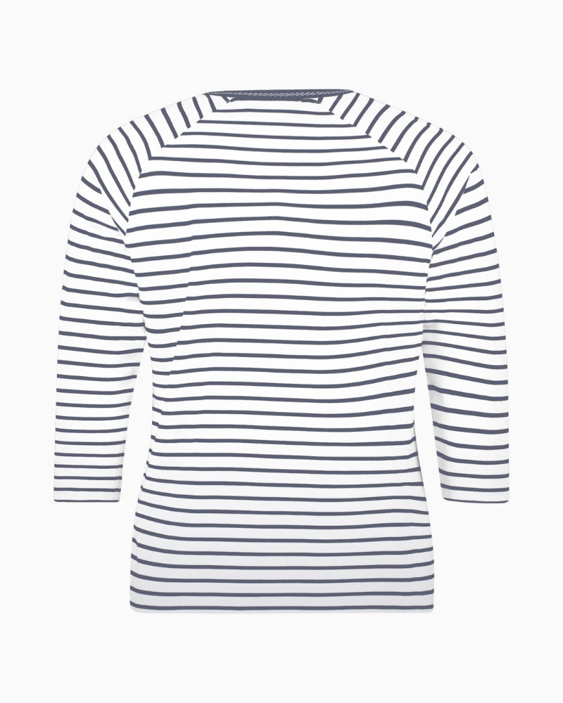 Betty Barclay striped top cream navy back view