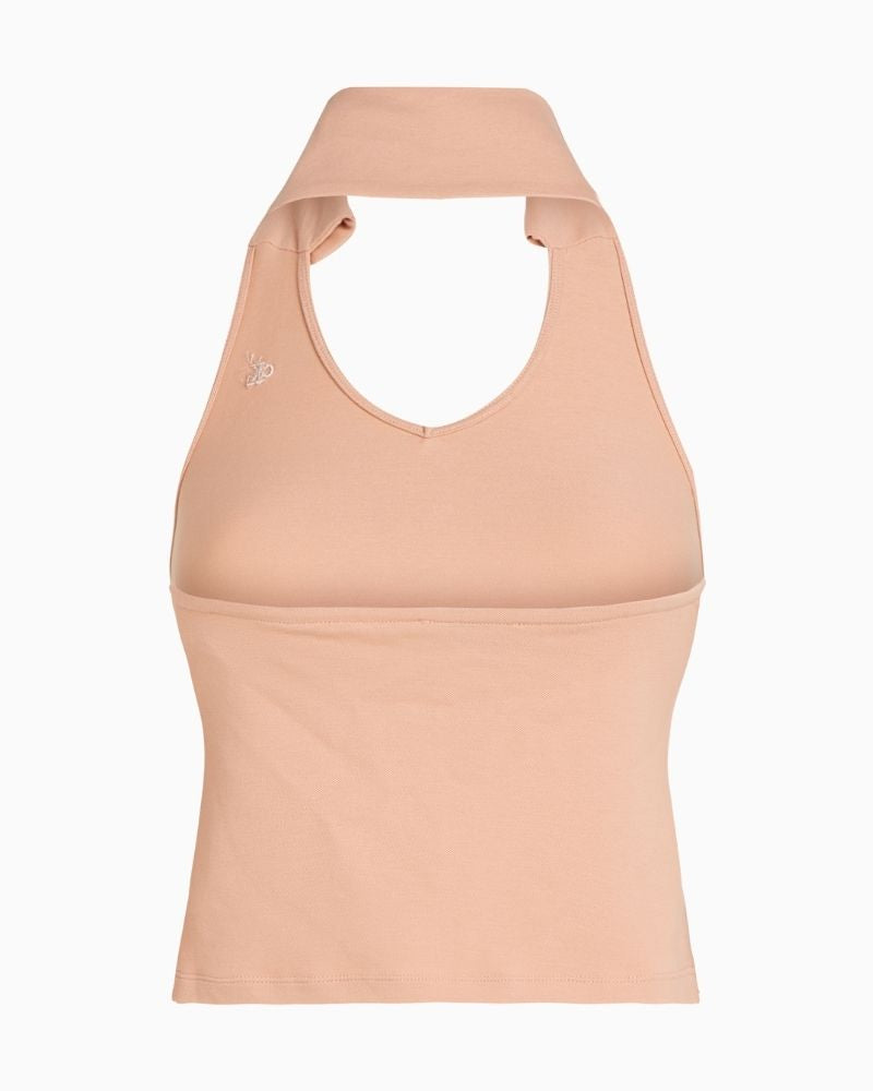 Calvin Klein - Halterneck Polo Collar Top