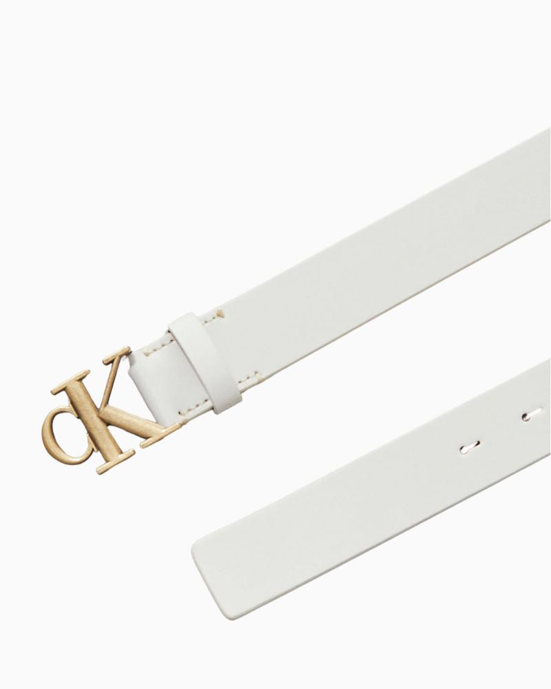 Calvin Klein leather belt with extended sizing for versatile styling