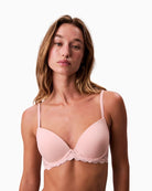 Calvin Klein demi bra in stretch lace and microfibre with branded strap adjusters