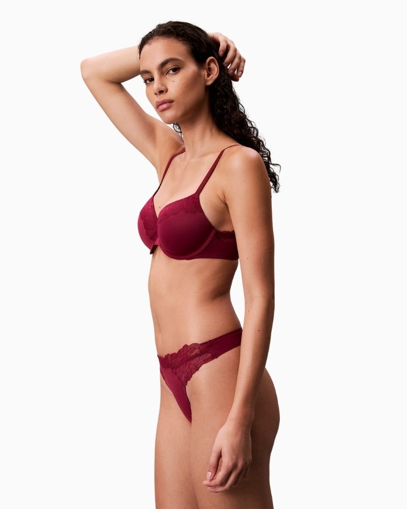 Side view of CK Perfect Coverage Bra showing soft finish