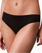 Calvin Klein mid waist briefs in black with lace back and scalloped edge
