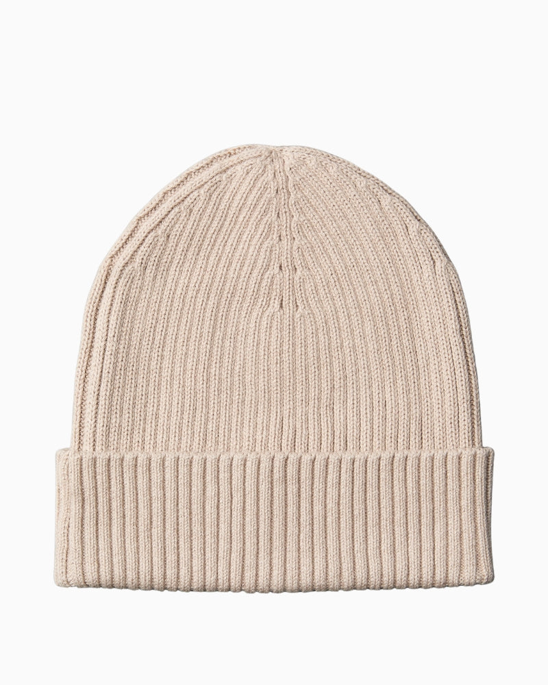 Back view of soft knit Calvin Klein winter beanie