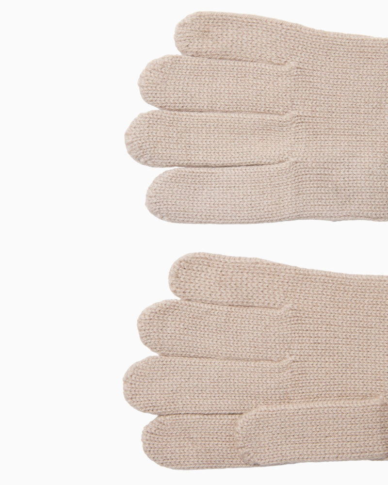 Calvin Klein winter gloves in grey wool and cashmere, folded to show soft interior and neat stitching