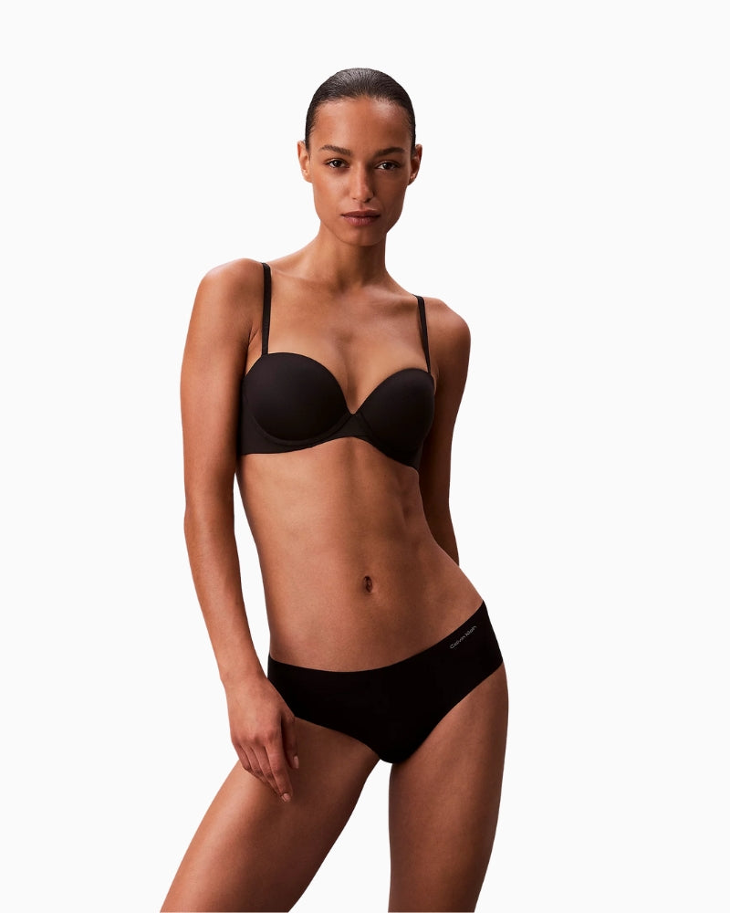 Calvin Klein Perfectly Fit strapless push-up bra in nude with smooth microfibre finish