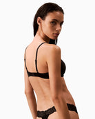 Back view of Calvin Klein Soft Stretch Lace bra with adjustable straps