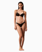 Calvin Klein Soft Stretch Lace push-up plunge bra styled with matching lingerie