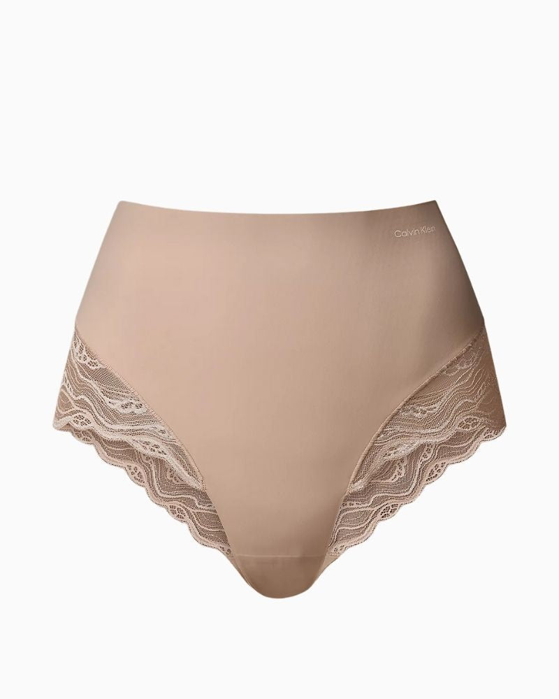 Calvin Klein Sensual Stretch Lace Shapewear Brief with microfibre front and sheer lace back