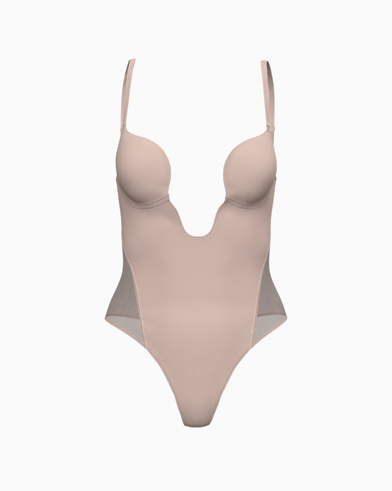 Calvin Klein nude shaping bodysuit front view – Áines Boutique