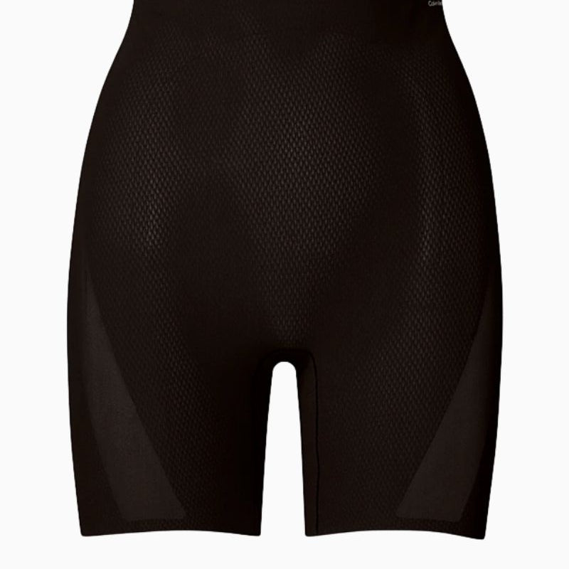 Calvin Klein Stay Put Mesh Sculpted Shapewear Shorts in nude with high-waisted fit