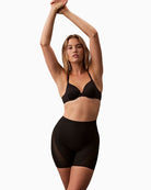 Calvin Klein Stay Put Mesh Sculpted Shapewear Shorts in nude with high-waisted fit