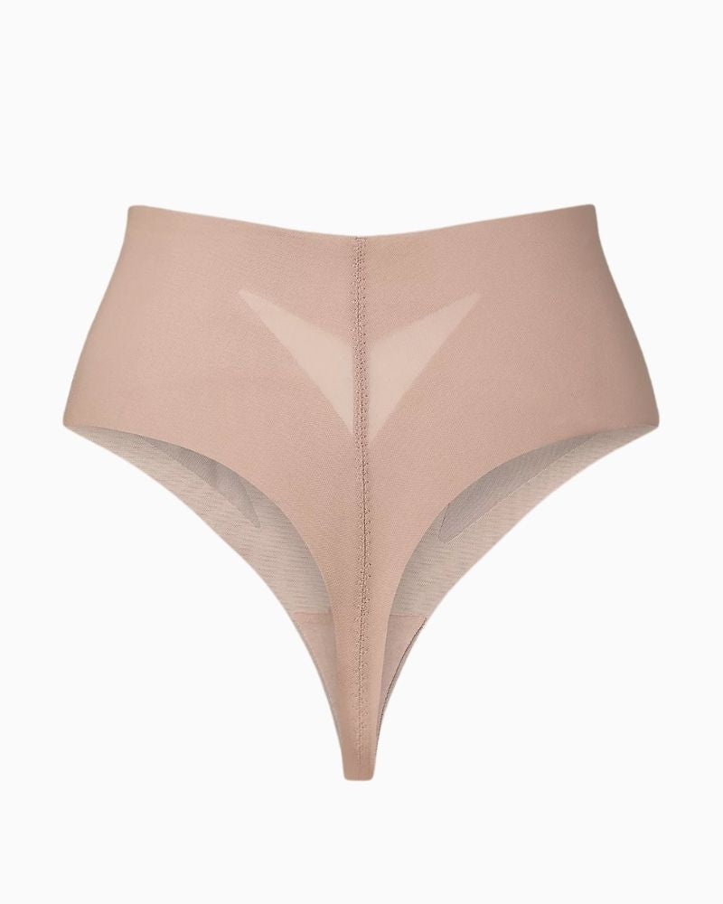 Back view of Stay Put thong showing seamless edges and light mesh fabric
