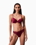 Calvin Klein pink thong with stretch waistband and smooth finish