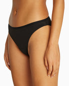 Side view close-up of bikini briefs showing waistband and fit