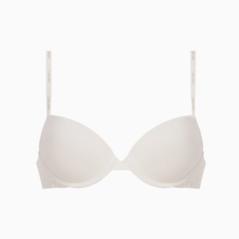 Calvin Klein - Push Up Plunge Bra in Ivory colour front view