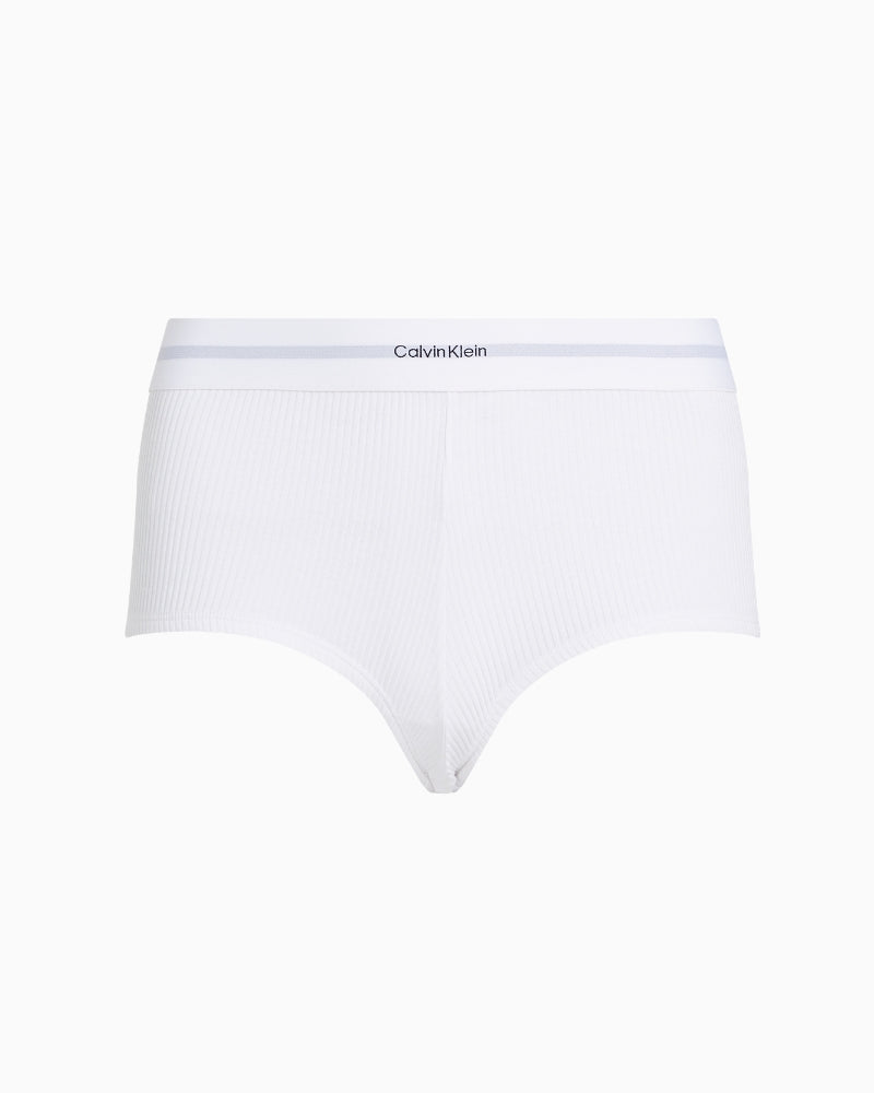 Calvin Klein Cotton Modal Rib Hipster in white fabric detail