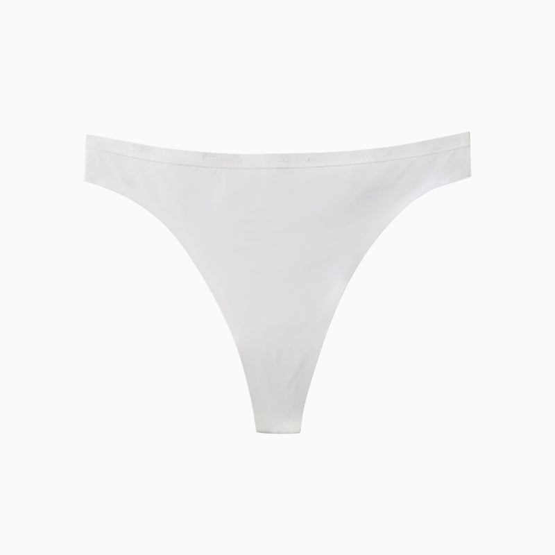 Calvin Klein Perfectly Fit Thong in white fabric detail