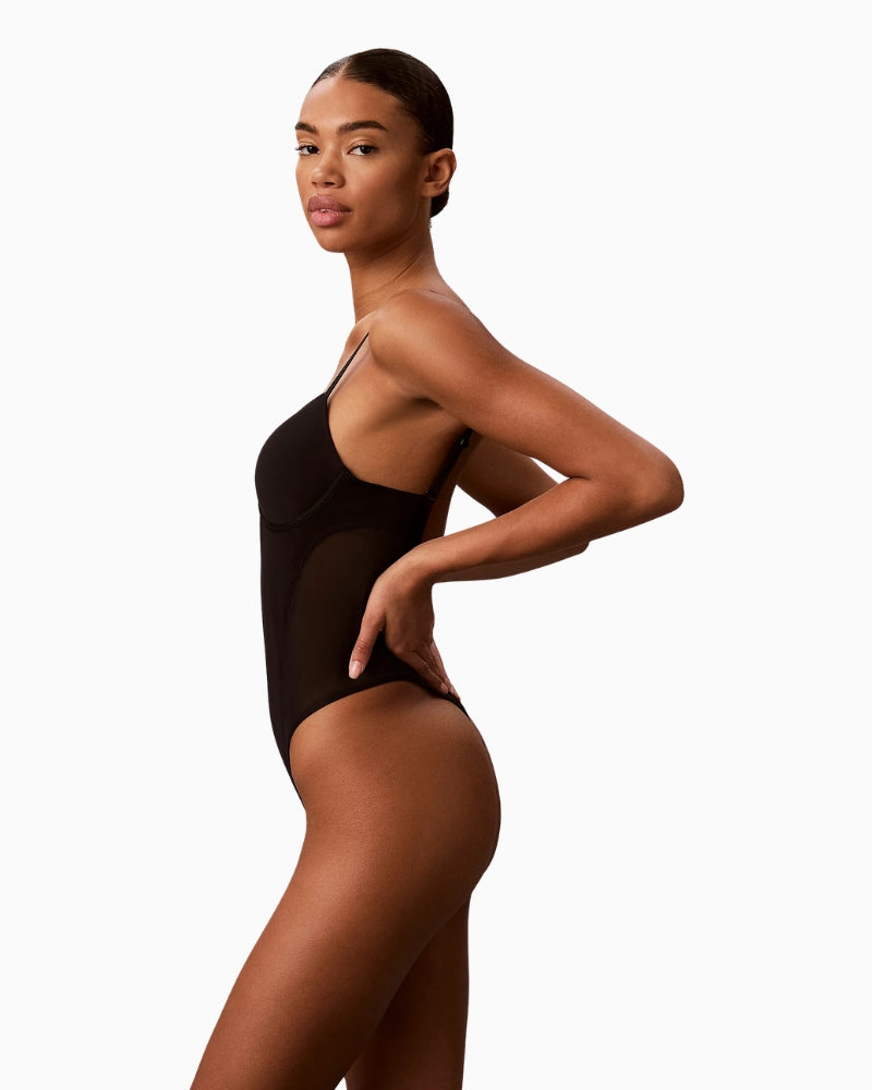 Calvin Klein Shapewear Plunge Bodysuit - Perfectly Fit in Black side view
