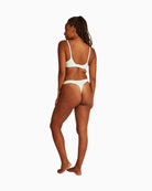 Back view showing minimal coverage of Calvin Klein seamless thong
