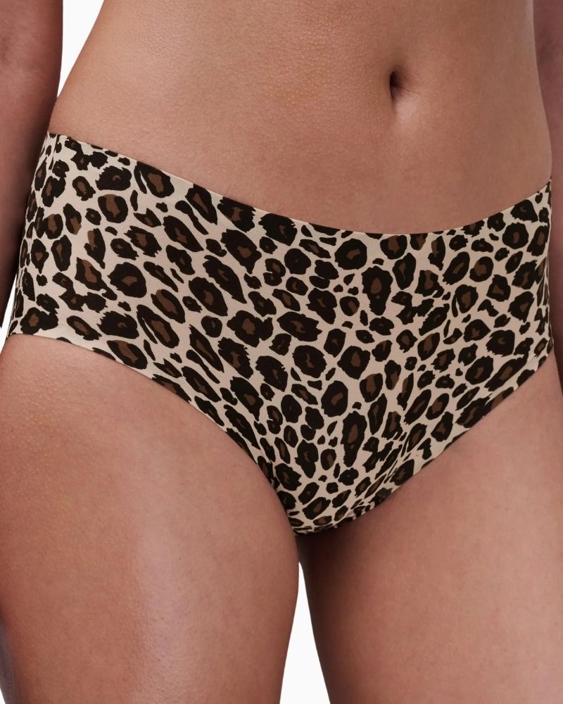 Close up of Nude seamless shorty by Chantelle with soft stretch fabric