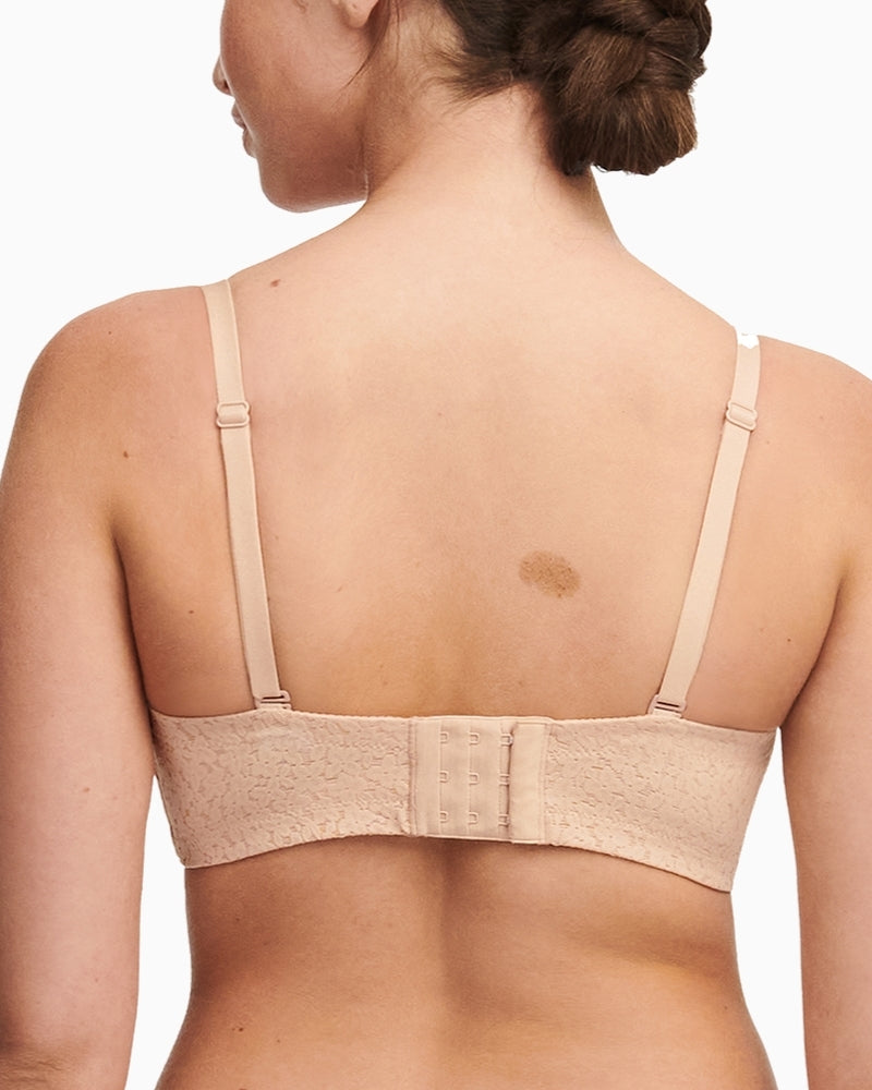 Chantelle Norah Comfort strapless bra nude rose back view