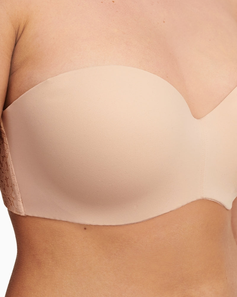 Chantelle Norah Comfort strapless bra nude rose cup detail
