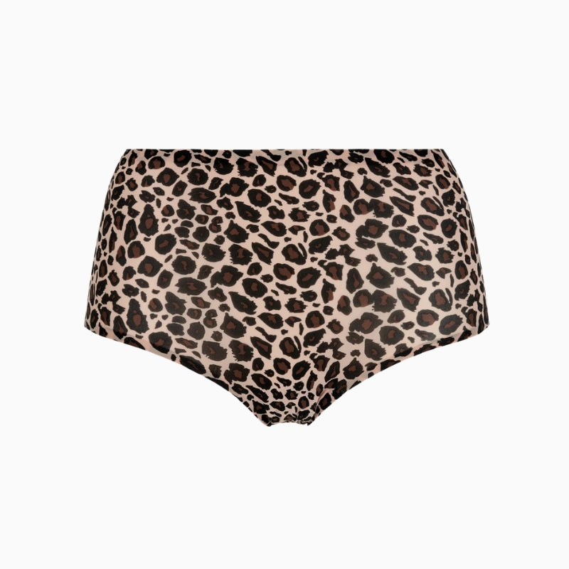Chantelle Soft Stretch High Waist Briefs in Leopard waistband detail