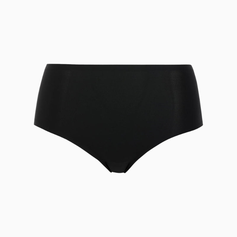 Chantelle Soft Stretch High Waist Thong in black fabric detail