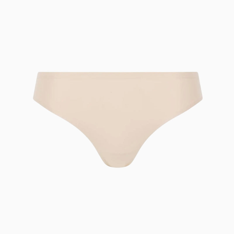 Chantelle Soft Stretch Thong in Golden Beige color fabric detail