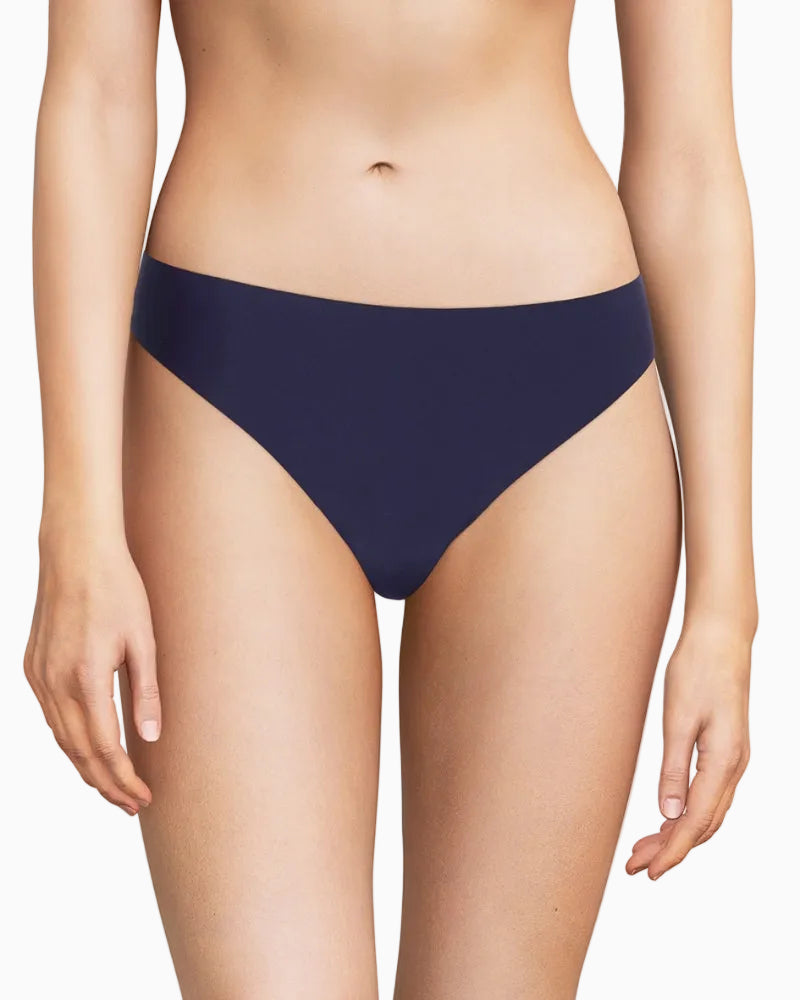 Chantelle Soft Stretch Thong in Navy front view