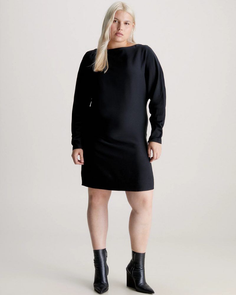 Calvin Klein - Shine Viscose Dolman Shift Dress