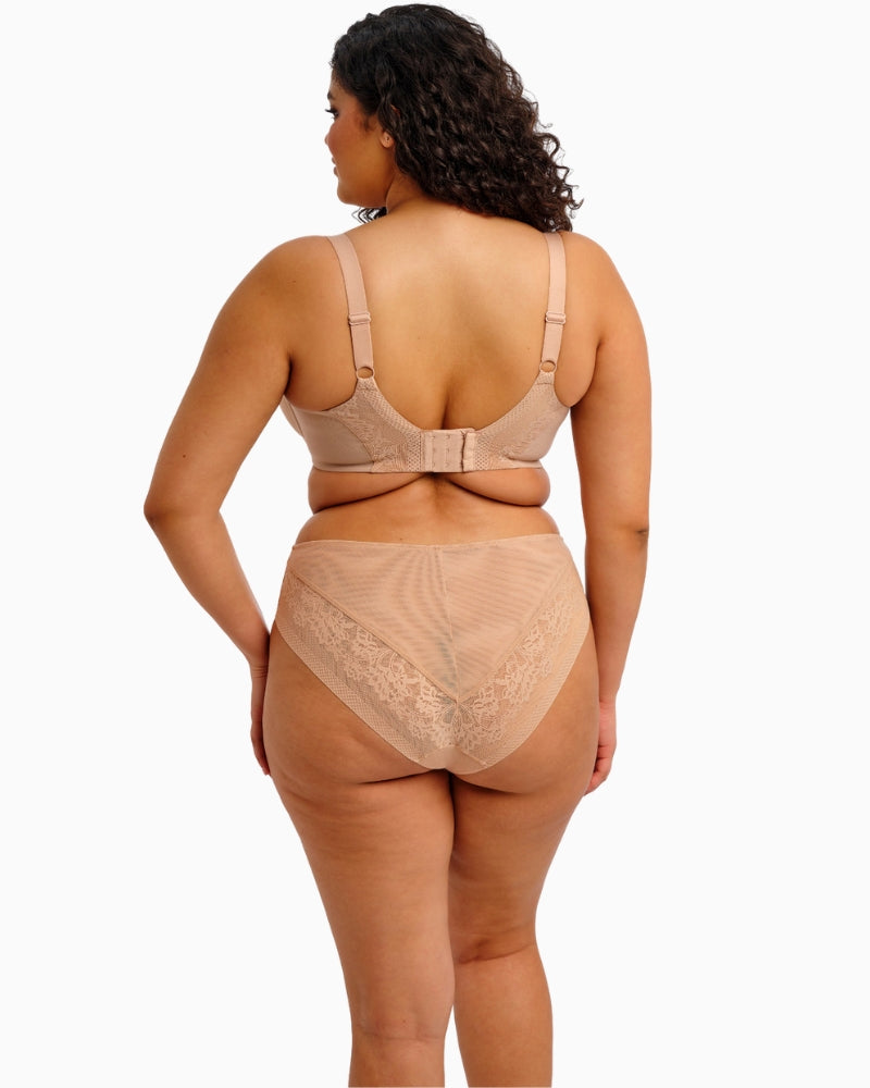 Back view of Elomi Sahara brief showing smooth double-layer mesh