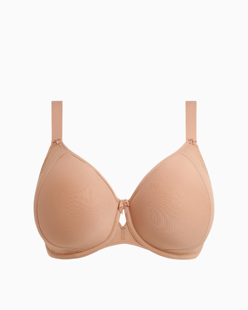 Elomi Nerina Moulded Bra in Sahara close-up of lace detail