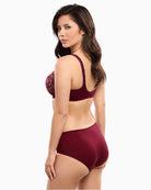 Side angle showing demi-cup neckline and delicate strap detail on Empreinte bra