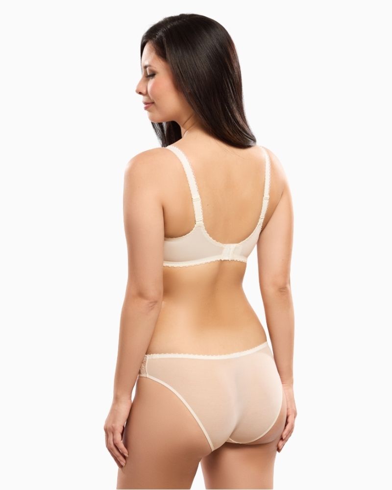Back view of Alix bra showing adjustable straps and soft, full coverage fit
