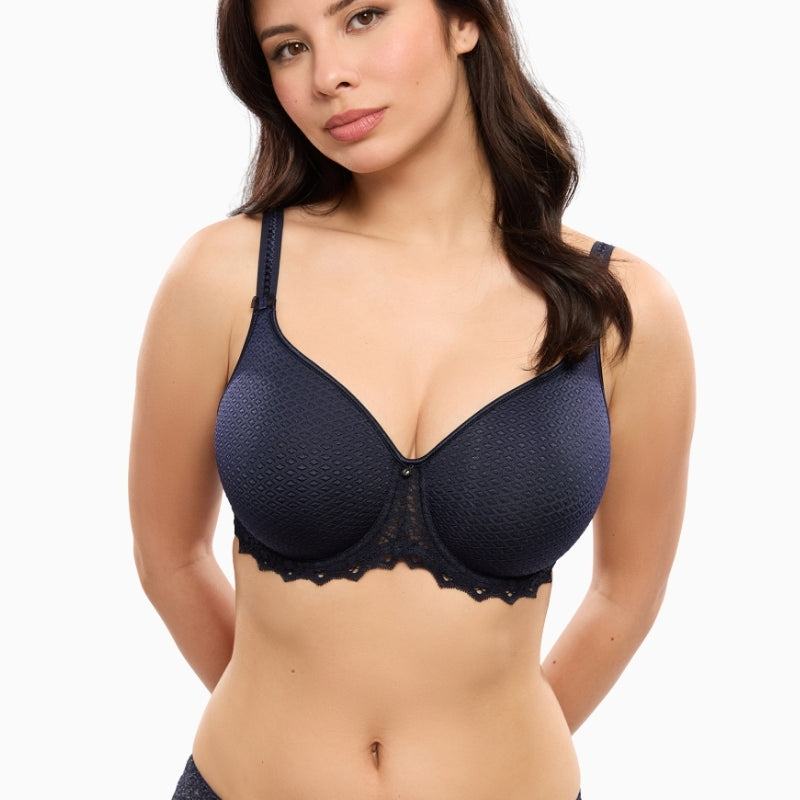 Empreinte Cassiopée spacer bra in Starlight midnight blue with moulded cups