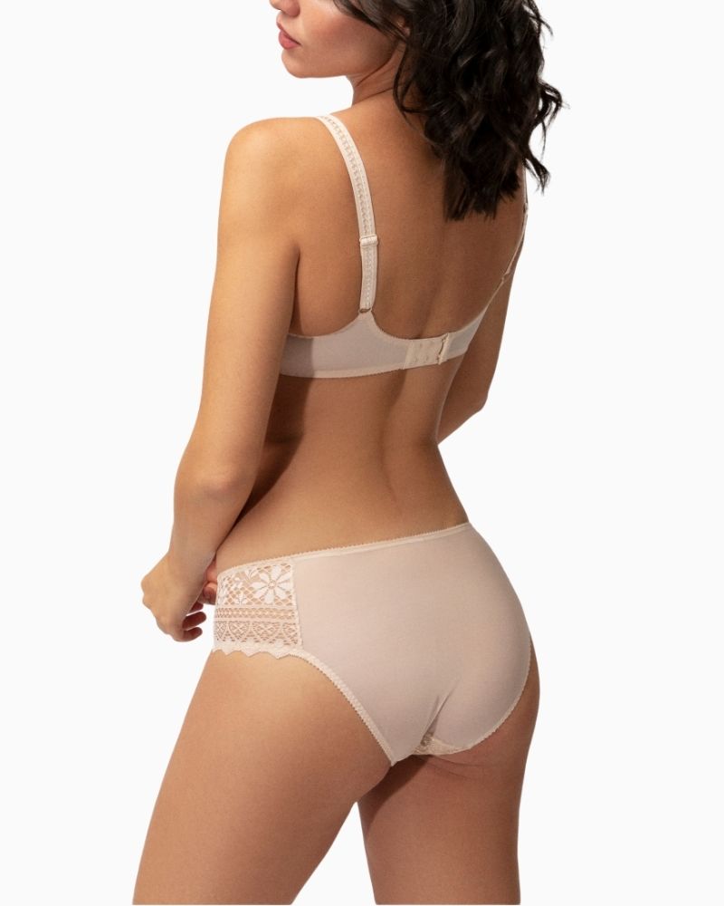 Back view of Empreinte Cassiopée bra showing lace band and support straps