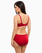 Back view of Romy panty showing full coverage and soft opaque mesh fabric