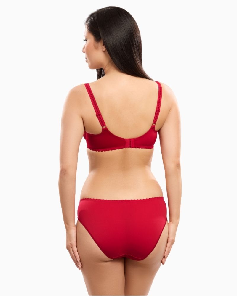 Back view of Rouge Impérial Empreinte bra showing delicate straps and supportive band